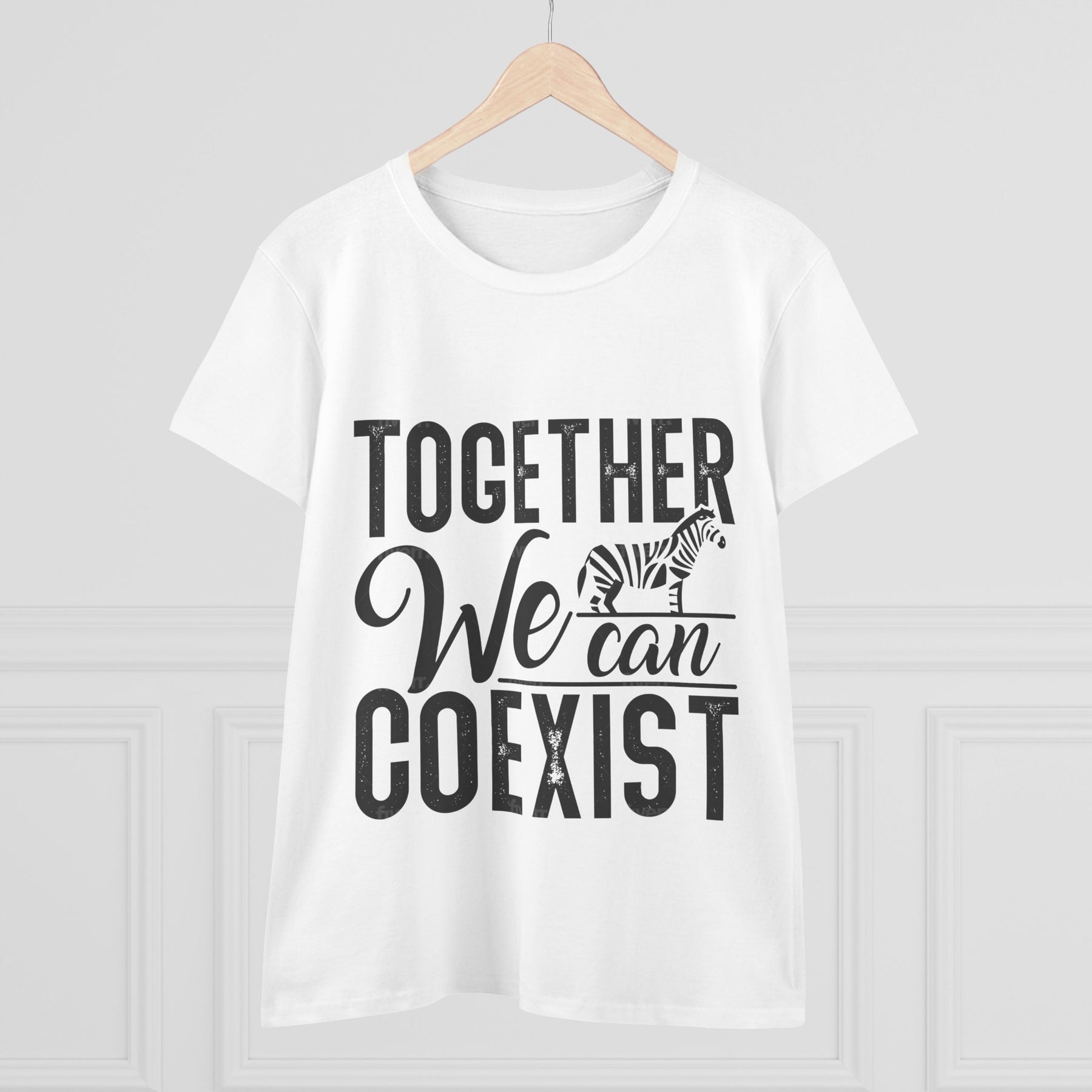 Women's Midweight Cotton Tee- Coexist