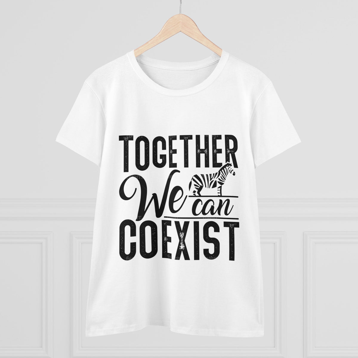 Women's Midweight Cotton Tee- Coexist