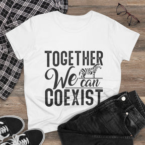 Women's Midweight Cotton Tee- Coexist