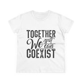 Women's Midweight Cotton Tee- Coexist