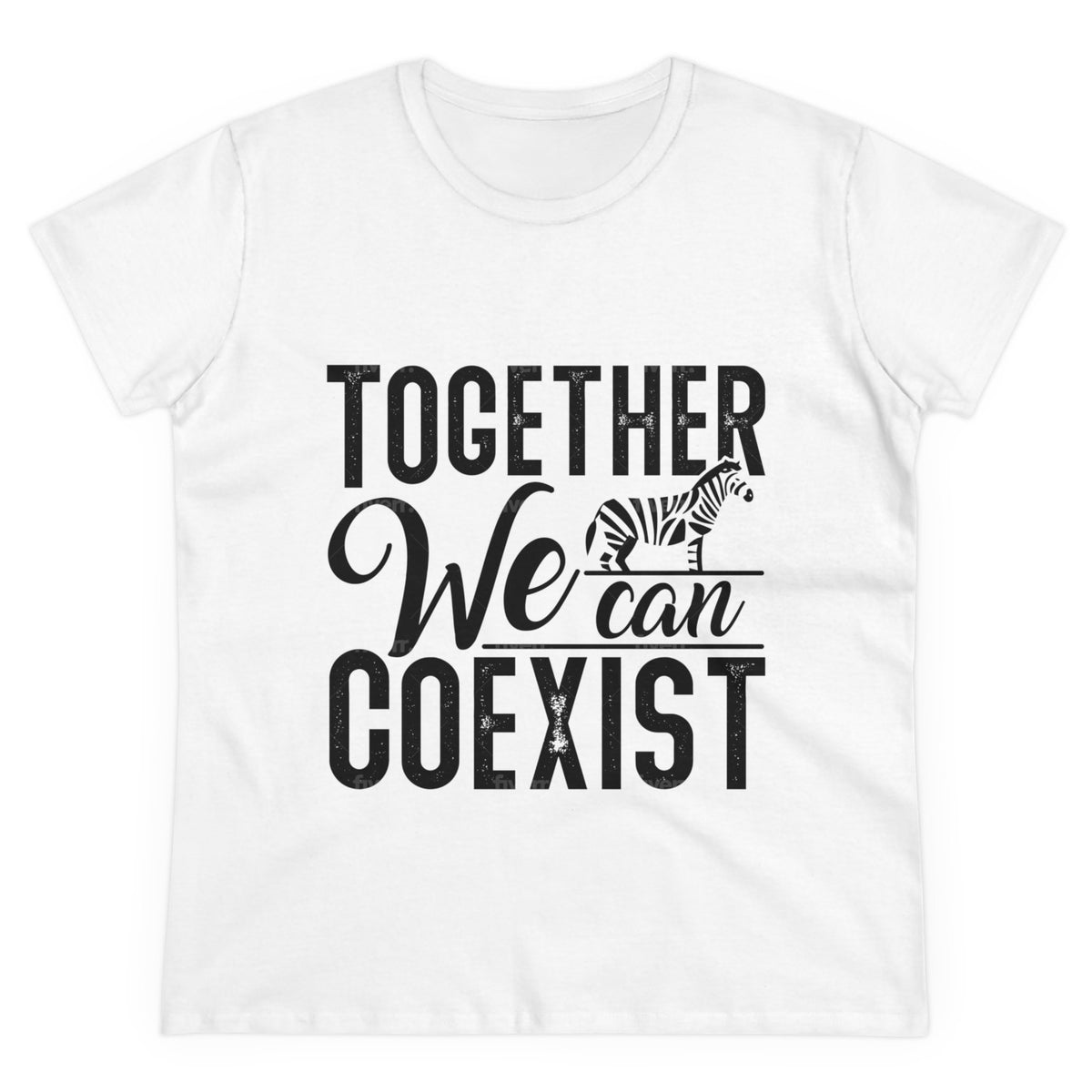 Women's Midweight Cotton Tee- Coexist