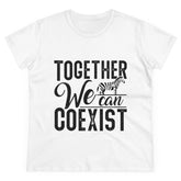 Women's Midweight Cotton Tee- Coexist