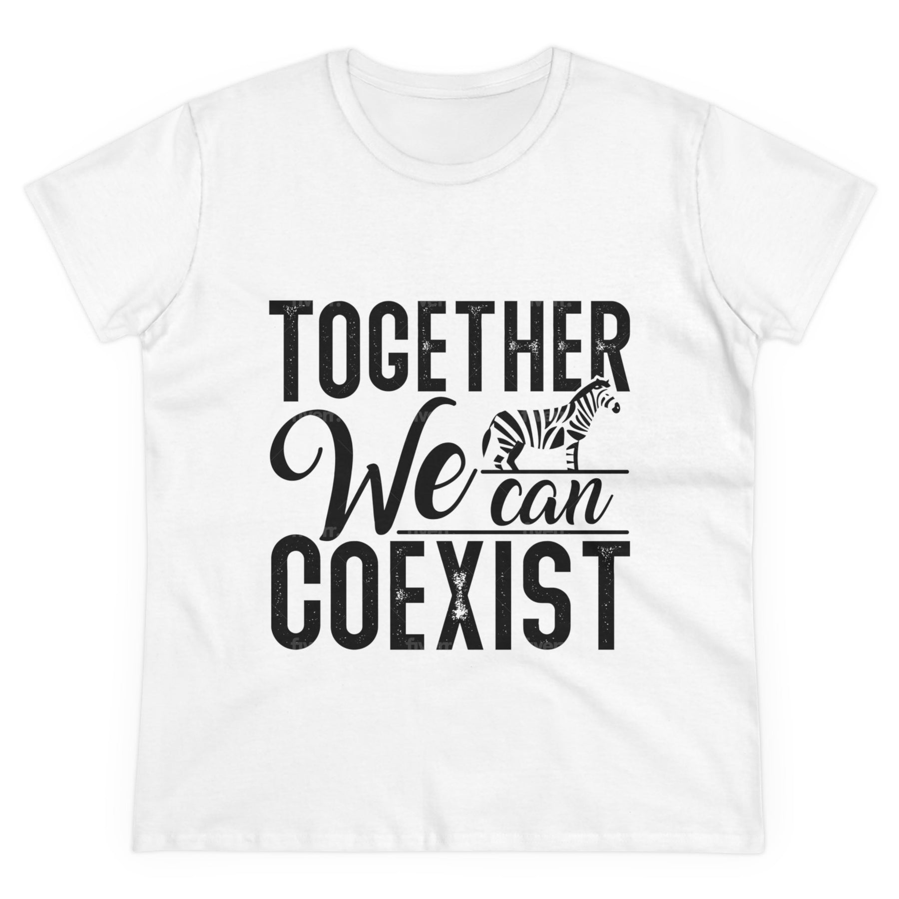 Women's Midweight Cotton Tee- Coexist