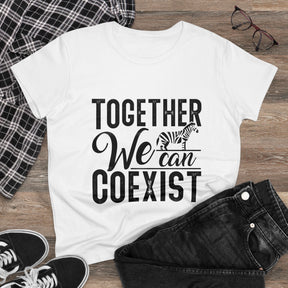 Women's Midweight Cotton Tee- Coexist