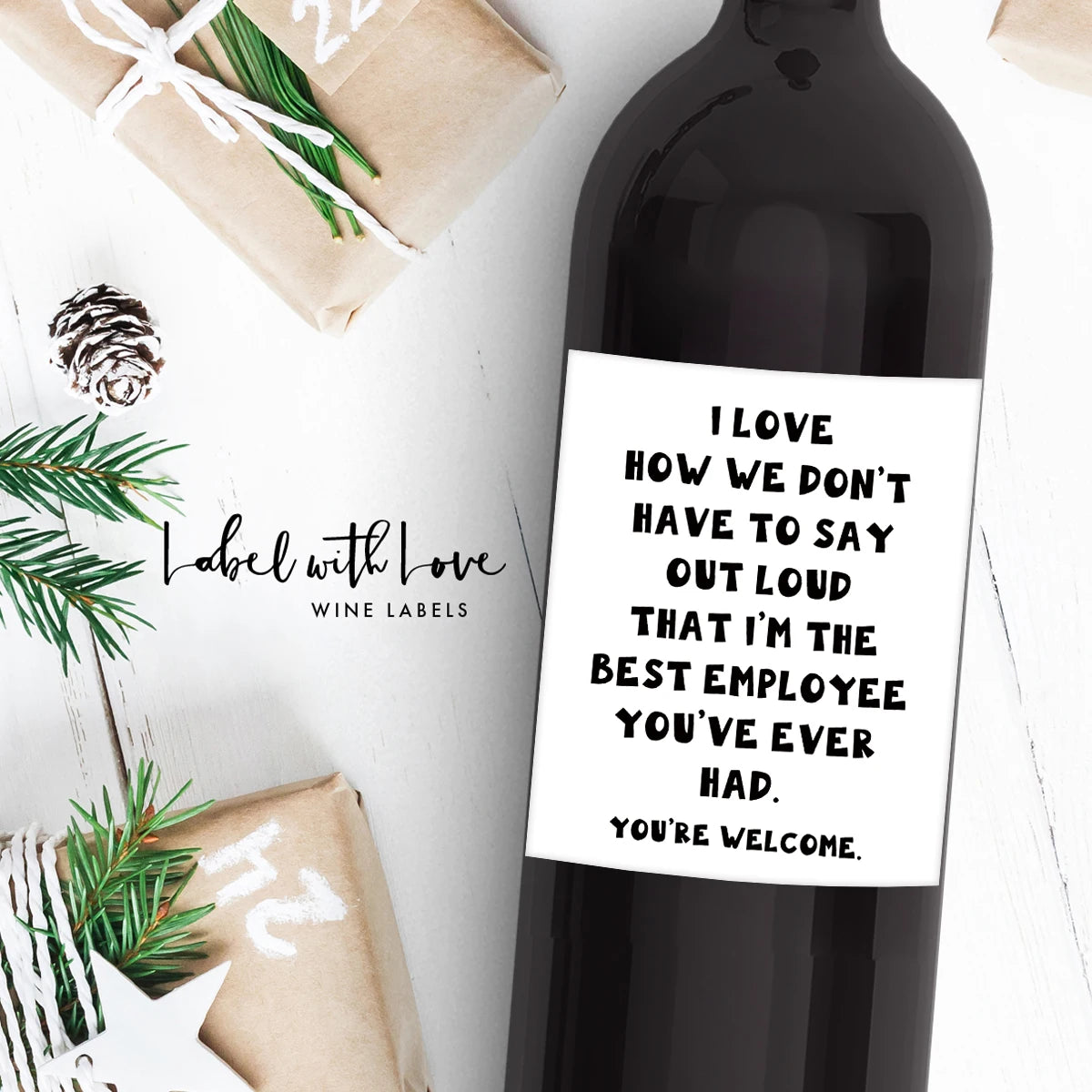 4Psc Funny Wine Bottle Labels Funny Encouragement Gifts Wine Labels Self-Adhesive Wine Wine Bottle Stickers For Dear Friends