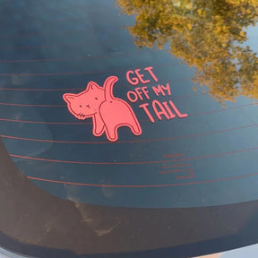 Get Off My Tail Cat Car Decals Vinyl Stickers On Windows Bumpers For Peugeot 207,Nissan qashqai j10,Opel astra k,Opel corsa,Audi