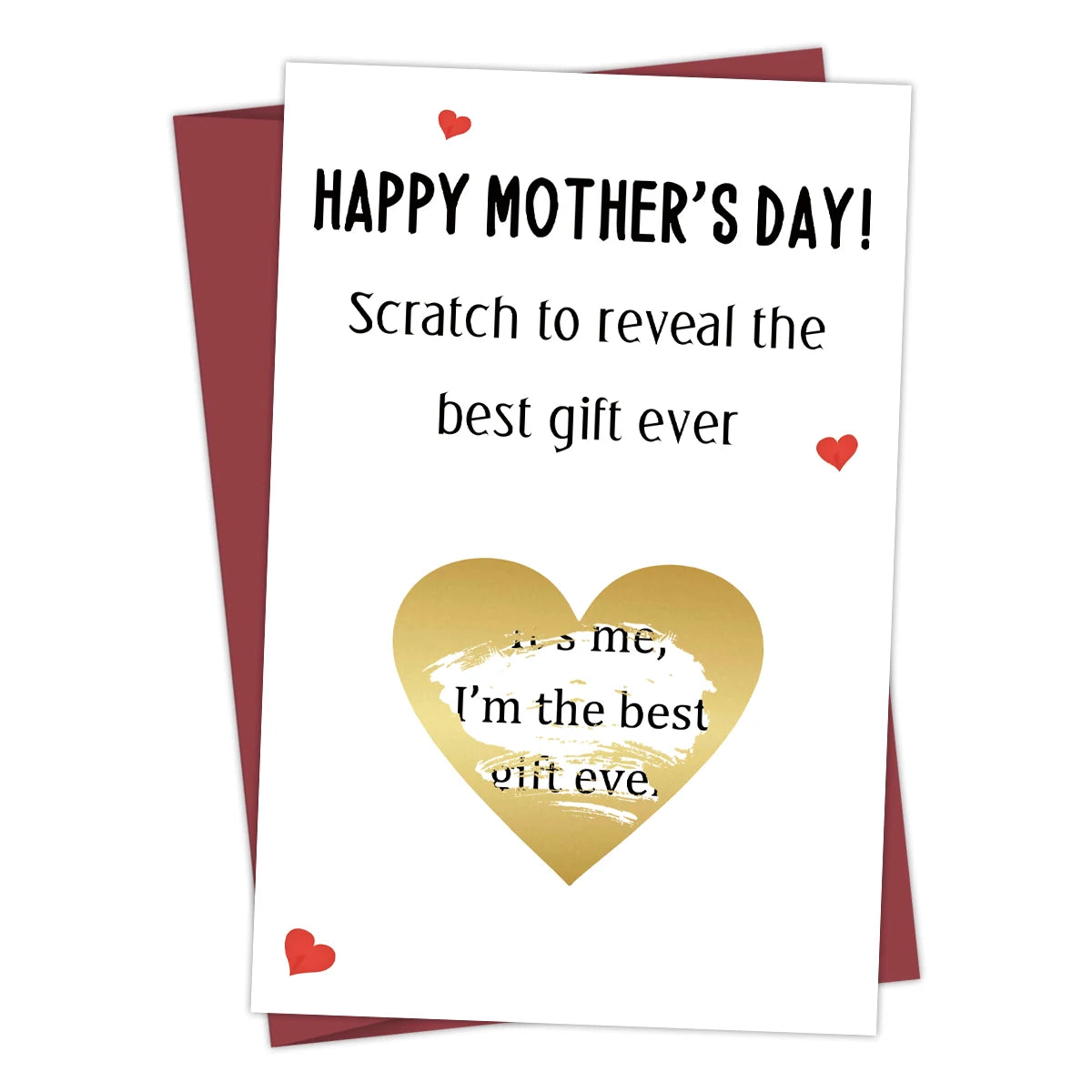 1PC/Pack Mother's Day Greeting Card Funny Surprise Gift Scratch Reveal Card Birthday Party Interesting Greeting Card For Mother