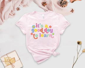 Teacher Shirts, Teacher Motivational Shirt Funny Teacher Gifts It's A Good Day To Short Sleeve Top Tees O Neck 100% cctton goth