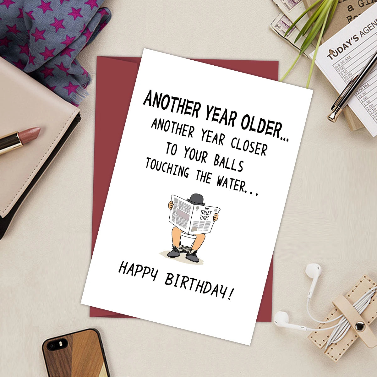 1pcs Funny Birthday Card For Your Best Friend, It's A Funny Birthday Gift For Him! Birthday Greeting Card Funny Gift