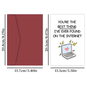 Funny Online Dating Card, Anniversary Card for Him Her, Birthday Card for Online Lover, Cyber Love Greeting Card,