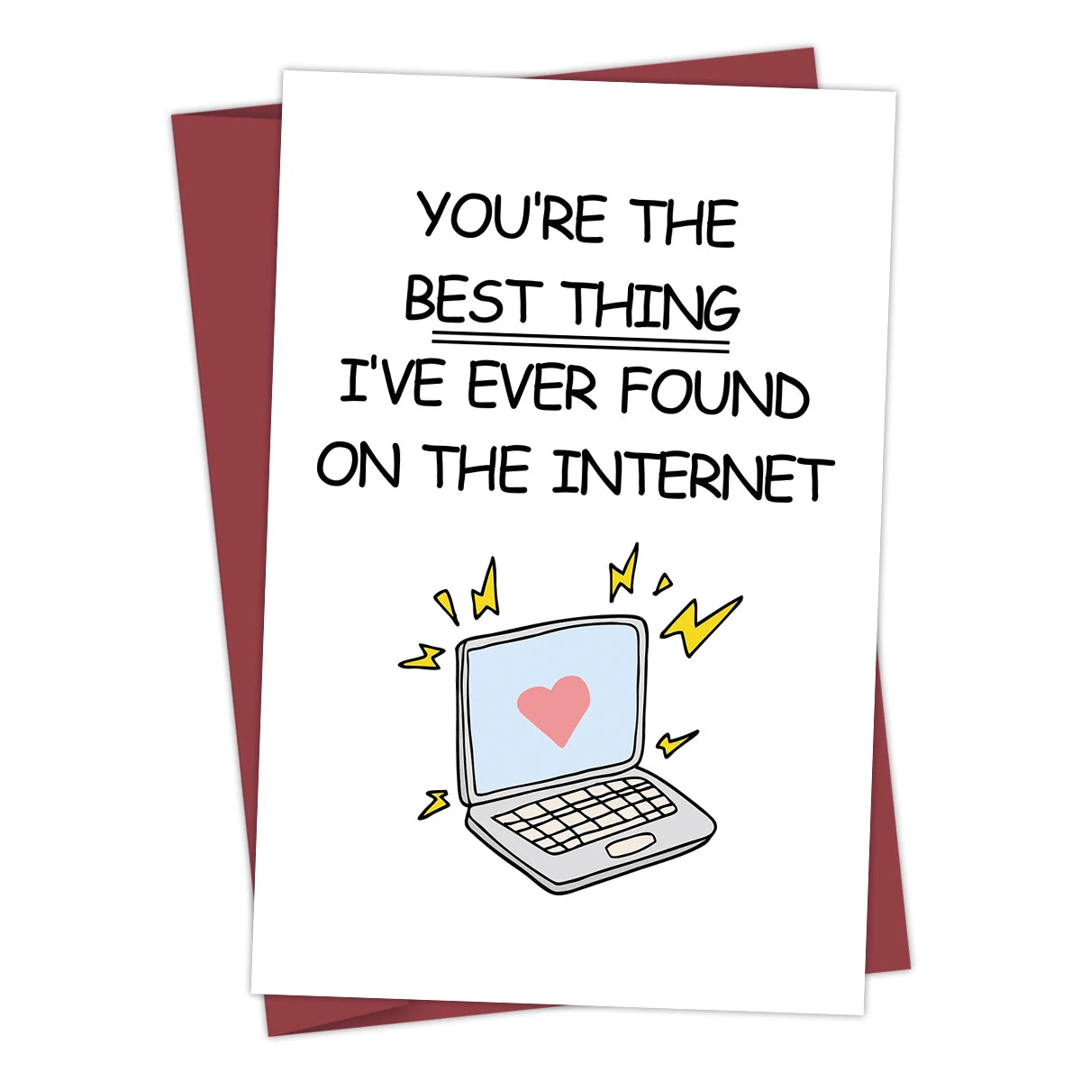 Funny Online Dating Card, Anniversary Card for Him Her, Birthday Card for Online Lover, Cyber Love Greeting Card,