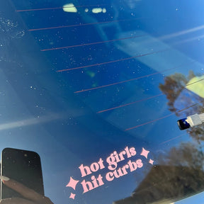 Hot Girls Hit Curbs With Small Stars Vinyl Decals And Stickers Car Styling Vinyl Windows Bumper Decoration Labels