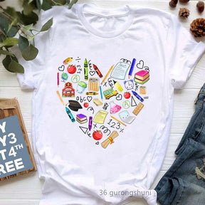 T-Shirt Femme Lucky To Be A Teacher Rainbow Teacher St Patricks Day Teacher'S Day Gift Tshirt Fashion Funny Teacher Tshirt Tops