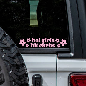 Hot Girls Hit Curbs With Small Stars Vinyl Decals And Stickers Car Styling Vinyl Windows Bumper Decoration Labels