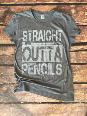 Straight Outta Pencils Teacher Shirt Straight Outta Back To School School Shirt Teacher Gift Funny Teacher Shirt  y2k top women