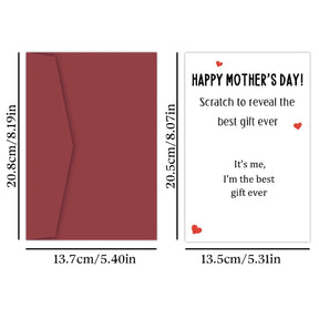 1PC/Pack Mother's Day Greeting Card Funny Surprise Gift Scratch Reveal Card Birthday Party Interesting Greeting Card For Mother