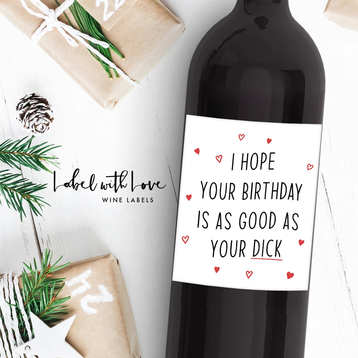 4Pcs Funny Happy Birthday Bottle Label Wine Label Funny Novelty Wine Bottle Label Birthday Commemorative Gift Sticker