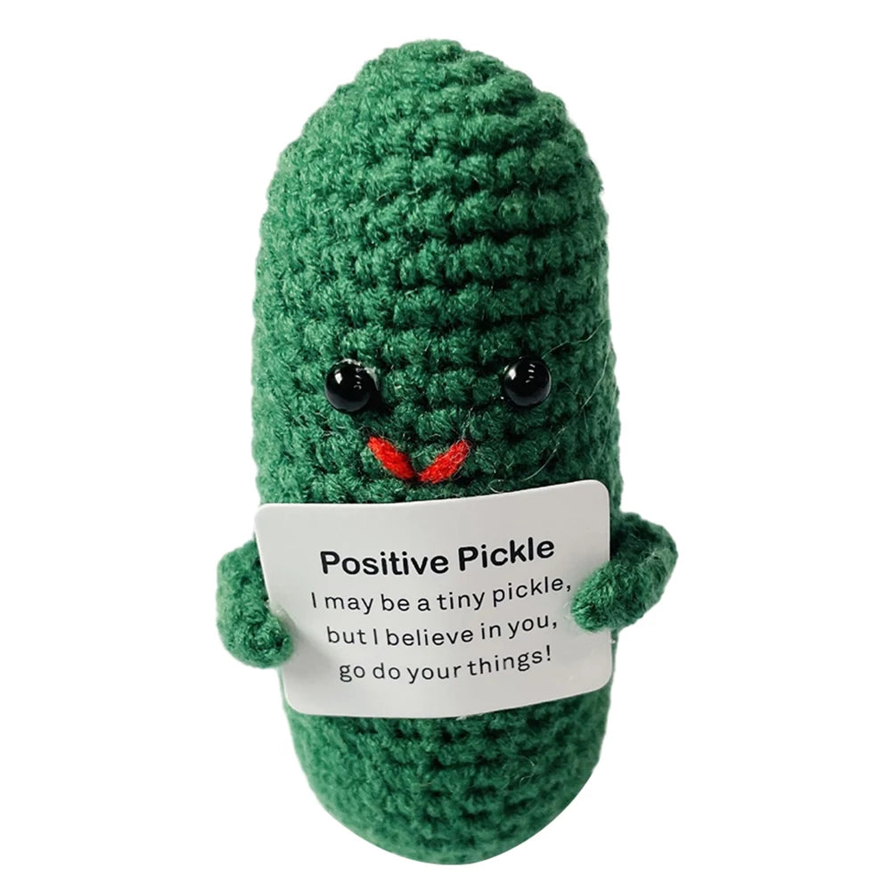 Positive Energy Potato Hug Pocket Mini Handmade Plush Wool Knitting Doll With Card Christmas Gift Home Room Decoration Ornaments