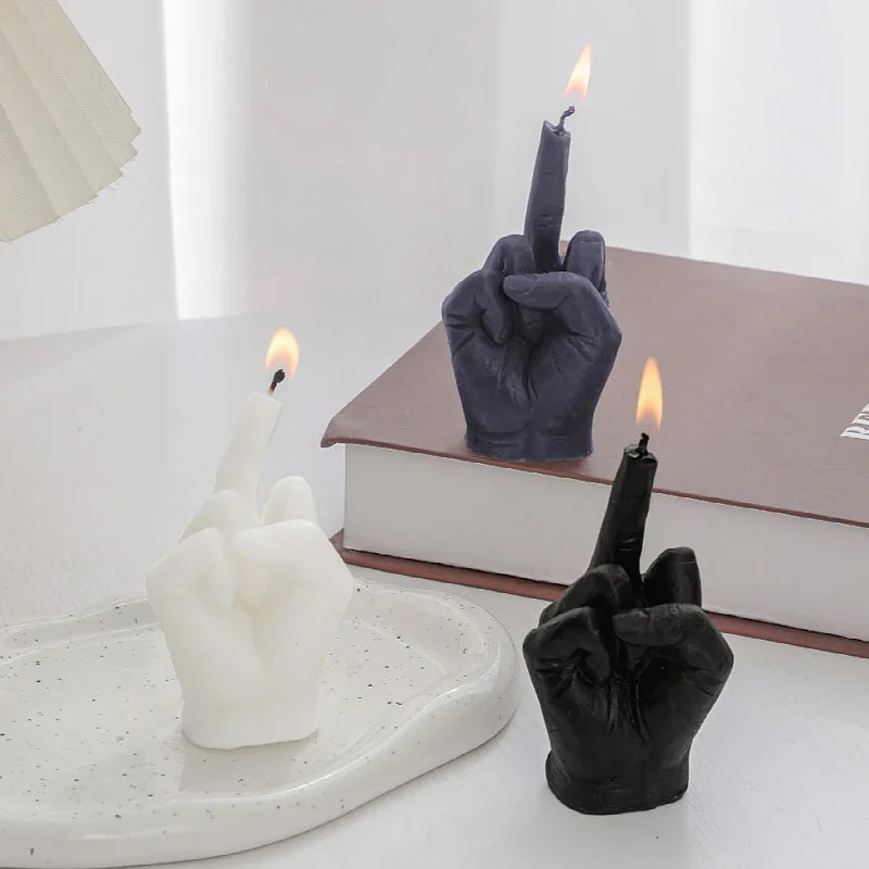 Fashion Creative New Candles Finger Modeling Gesture Scented Candles Niche Funny Quirky Gifts Home Decor Ornaments Birthday Gift