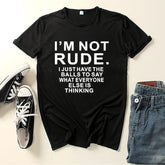 I'm Not Rude Letter Print Women T Shirt Short Sleeve O Neck Loose Women Tshirt Ladies Tee Shirt Tops Clothes Camisetas Mujer