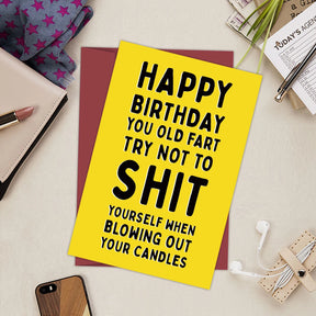 1pcs, Funny Happy Birthday Card,Anniversary Year Old Card,Happy Birthday Card for Him Husband Boyfriend Girlfriend Wife Her